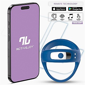 Intoyou App Series Rank Vibrating Ring (Blue), app-controlled vibrating cock ring