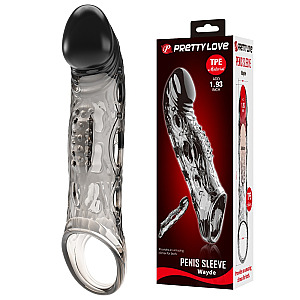 Pretty Love Wayde (Clear), vibrating penis sleeve