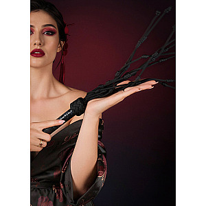 Geisha Floral Jacquard Bloom Bud Flogger, luxury knotted flogger