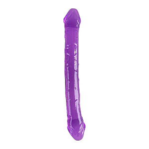 Dream Toys Bubblegum Blast Lollipop Loop Purple Classic Jelly Double Dong (25 cm), flexible double-ended dildo