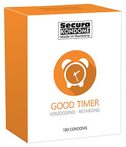 Condoms delaying ejaculation 100 pieces Secura Good Timer 52 mm