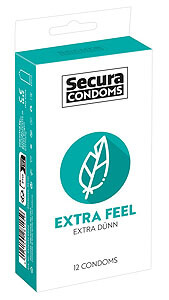 Secura Extra Feel 53 mm (12 pcs), thin condoms