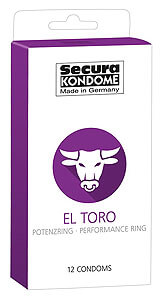 Erectile strengthening condoms 12 pieces Secura El Toro 52 mm