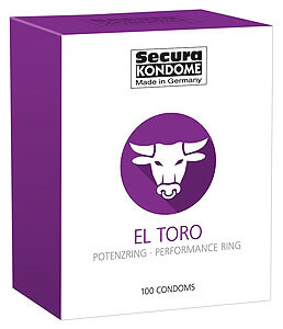 Condoms strengthening erection 100 pieces Secura El Toro 52 mm