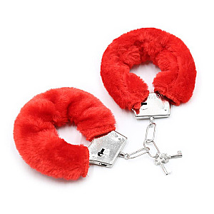 Handcuffs with red plush