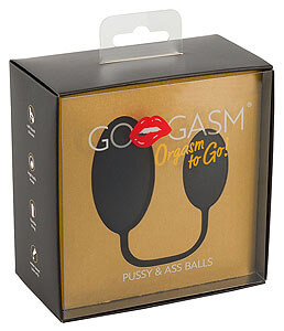 GoGasm Pussy & Ass Balls Black, 3,9cm black anal and anal balls