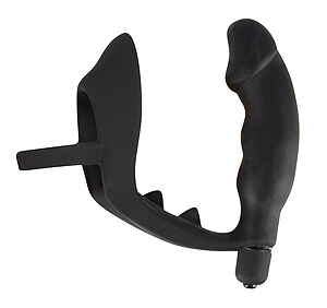 Black Velvets Ring & Vibro Plug - vibrating prostate massager and penis ring