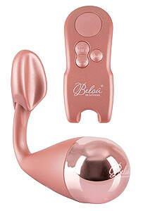 Belou Vibro-Bullet with Clitorial Stimulator Pink