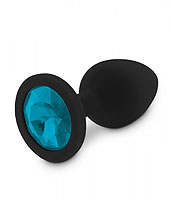 Anální šperk silikonový RelaXxxx černá/modrá S